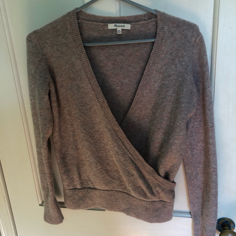 Madewell wrap top sweater balletcore